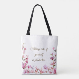 Bolsa Tote Gentle Bloom - Lembrete de Autoatendimento