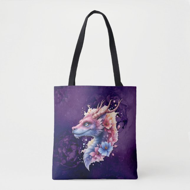 Bolsa Tote Gentle Guardian Dragon.  (Frente)