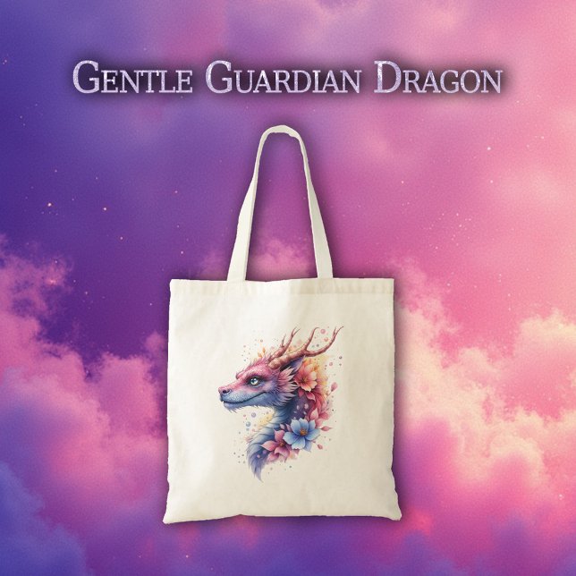 Bolsa Tote Gentle Guardian Dragon.  (Criador carregado)