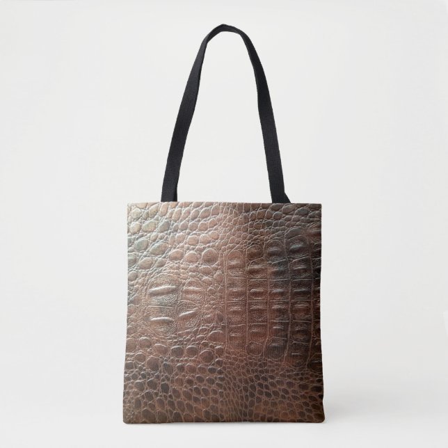 Bolsa Tote Genuine leather texture backgroundr close-up, embo (Frente)