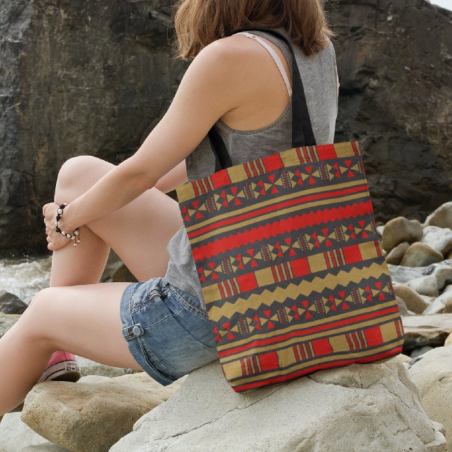 Bolsa Tote Geo étnico aztec (Criador carregado)