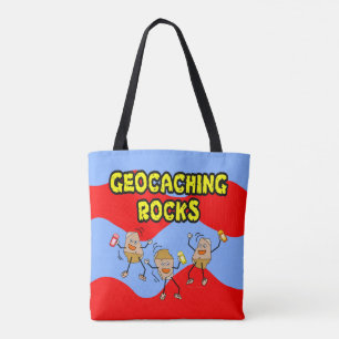 Bolsa Tote Geocaching Rocks