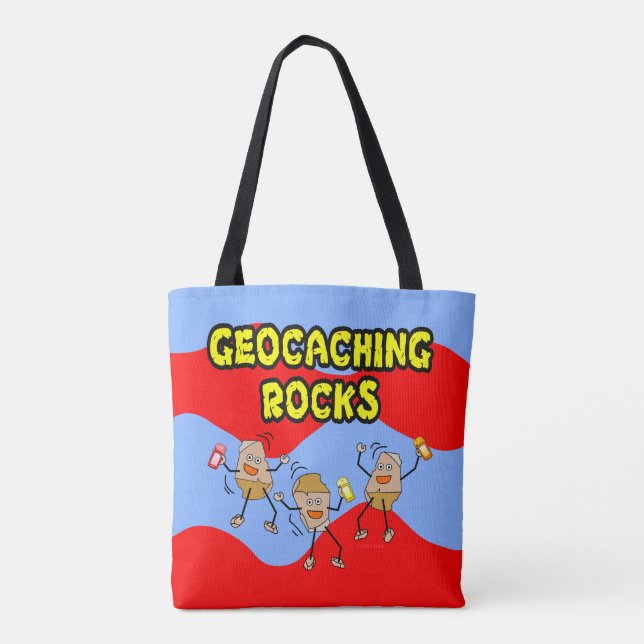 Bolsa Tote Geocaching Rocks (Verso)
