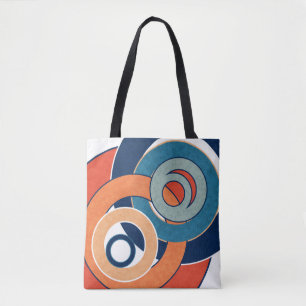 Bolsa Tote geometr da paisagem artística minimalista abstrat