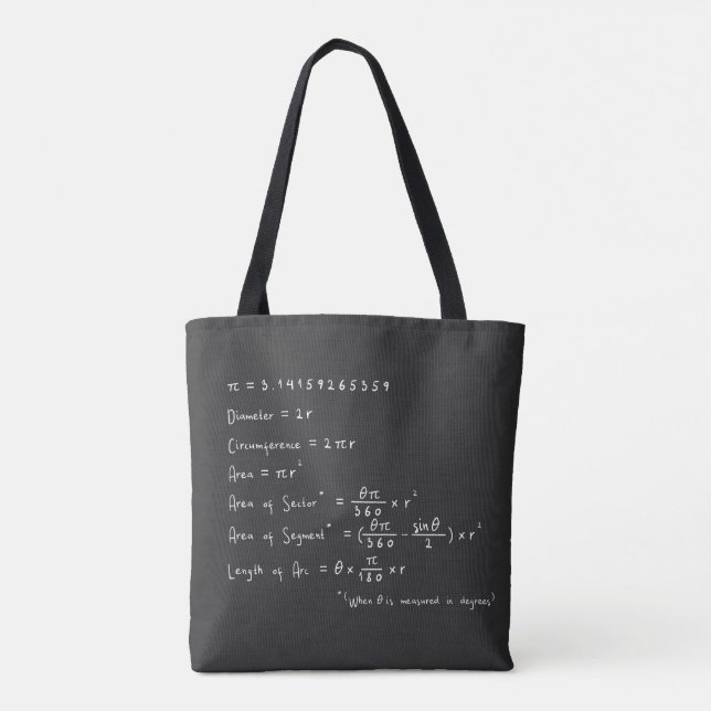Bolsa Tote Geometria de uma Referência Geométrica de Matemáti (Verso)