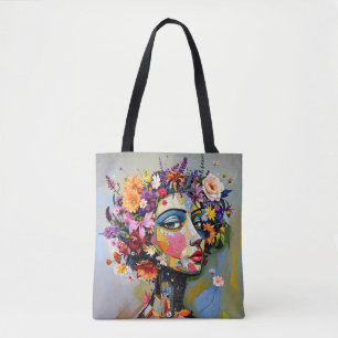 Bolsa Tote "Geometria Floral" - Retrato Botânico