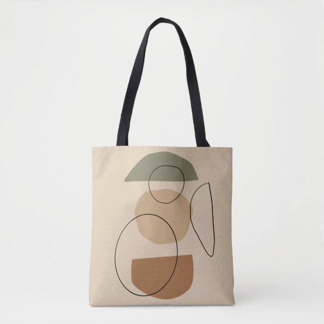 Bolsa Tote Geométrica,abstrato,mínima,moderna,pastel, (Frente)