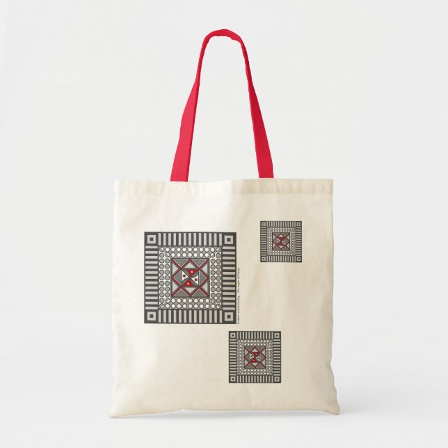 Bolsa Tote Geométrica Alternada (Frente)
