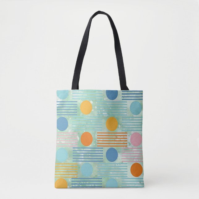 Bolsa Tote “Geométrica Moderna Colorida” (Frente)