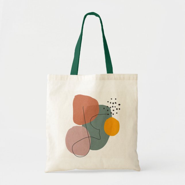 Bolsa Tote Geométrico,abstrato,mínimo,moderno,pastel (Frente)