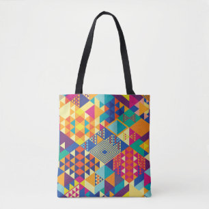 Bolsa Tote Geométrico, abstrato, padrão de colheita.