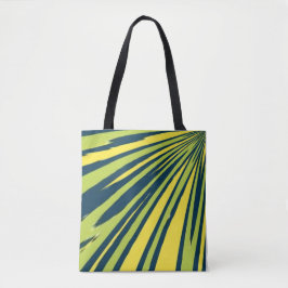 Bolsa Tote Geométrico de Chartreuse, Azul e Amarelo 
