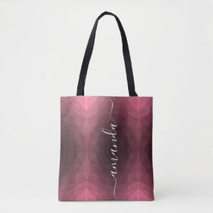 Bolsa Tote Geométrico Rosa Personalizado