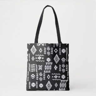 Bolsa Tote Geométrico tribal: fundo sem costura na moda.