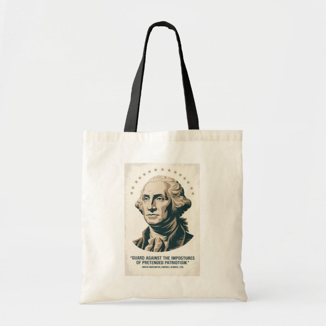 Bolsa Tote George Washington Quote American President Art (Frente)