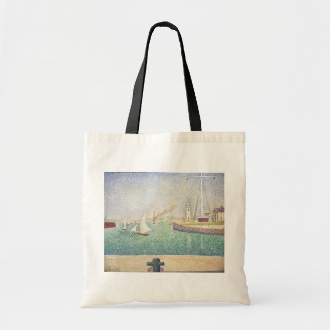 Bolsa Tote Georges Seurat - Entrada do porto de Honfleur (Frente)