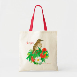 Bolsa Tote Georgia Brown Thrasher Cherokee Rosa