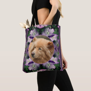 Bolsa Tote Geranium Flowers Frame Cria Sua Própria Foto Pet