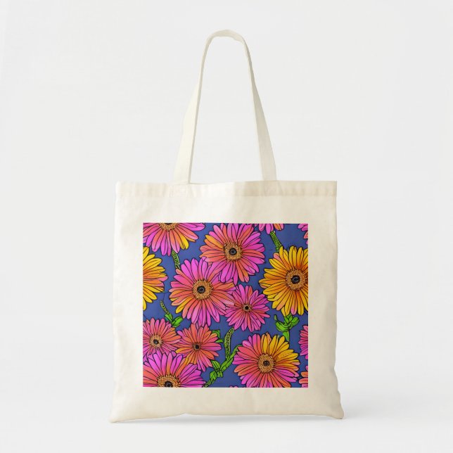 Bolsa Tote Gerber Daisy Canvas (Frente)
