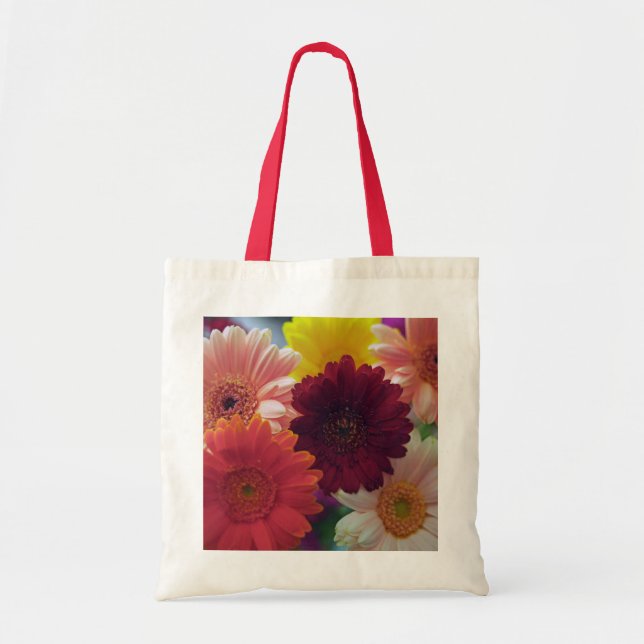 Bolsa Tote Gerbera Daisy Flowers Art Tote Bags (Frente)