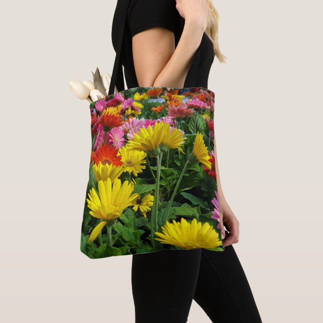 Bolsa Tote Gerbera Daisy Garden (Close Up)