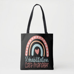 Bolsa Tote Gerenciador de casos de reabilitação Boho Rainbow