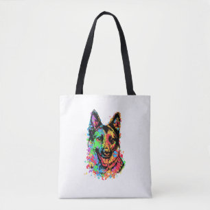 Bolsa Tote German shepherd Colorido