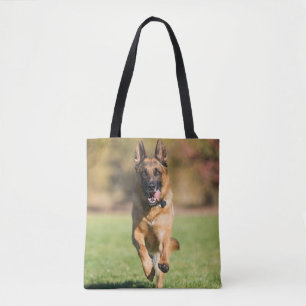 Bolsa Tote German shepherd em execução