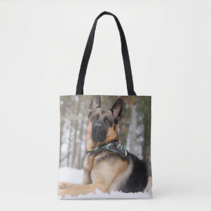Bolsa Tote German shepherd Na Neve