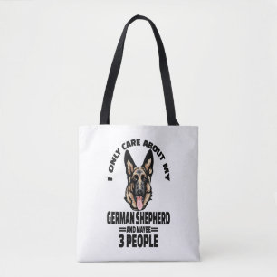 Bolsa Tote German shepherd Stickers - Eu Só Me Importo Com Me