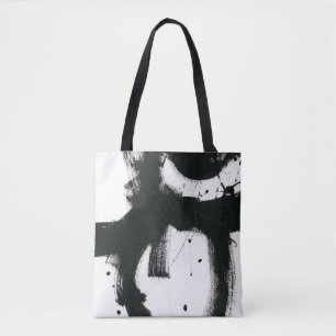 Bolsa Tote Gesto Onyx - Traços de Tinta Preta