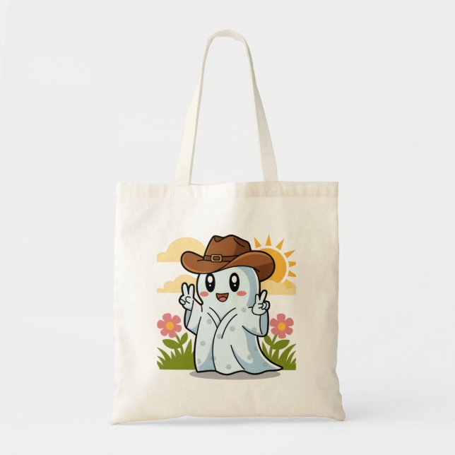 Bolsa Tote GhCuteost, cowboy bonito para a decoração divertid (Frente)