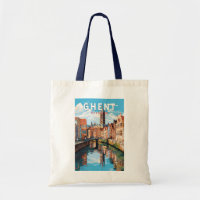 Ghent Belgium Viagem Art Vintage