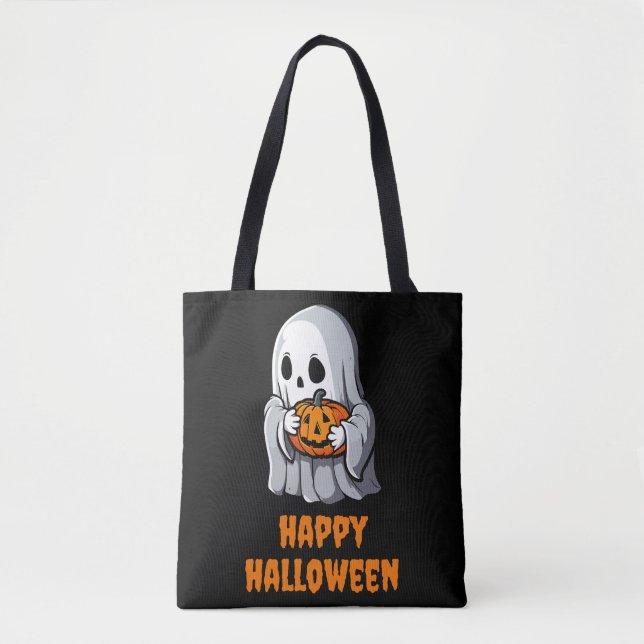 Bolsa Tote Ghost Feliz Hallowen (Frente)
