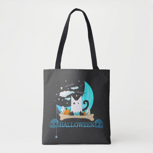 Bolsa Tote Ghost Ghost Hunts Halloween Night (Frente)