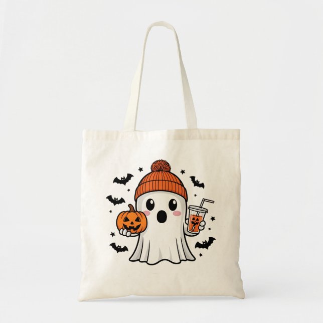 Bolsa Tote Ghost Halloween bonito (Frente)