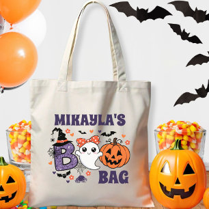 Bolsa Tote Ghost Halloween Trick Retro Ghost Ou Treine Boo Ba