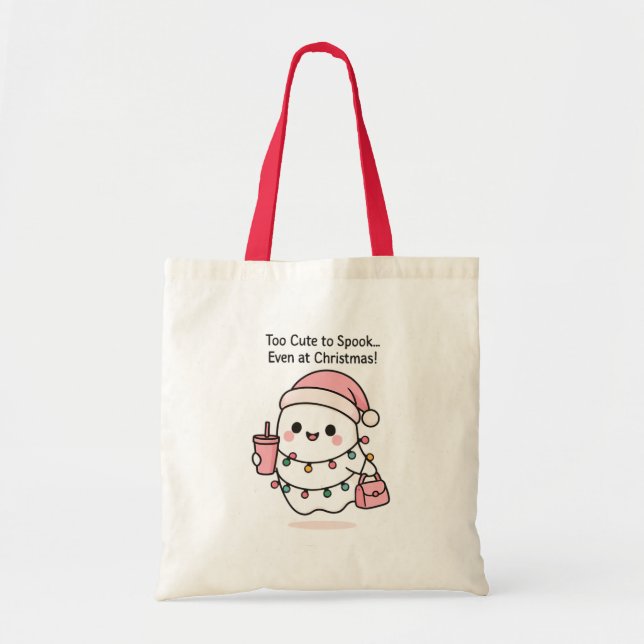 Bolsa Tote Ghost Natal Cute Kawaii (Frente)