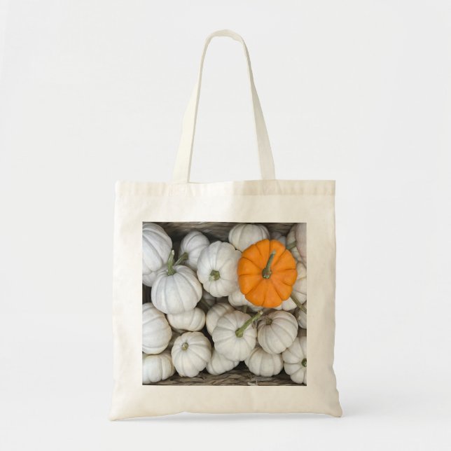 Bolsa Tote Ghost Pumpkins com uma laranja esgueirada (Frente)