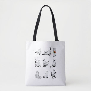 Bolsa Tote Ghost Spooky Bonito Halloween para Homens Mulheres