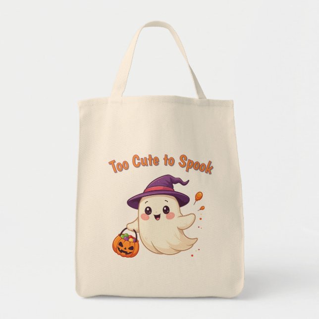Bolsa Tote Ghost Tot Bag "Muito bonito para "Spook" (Frente)