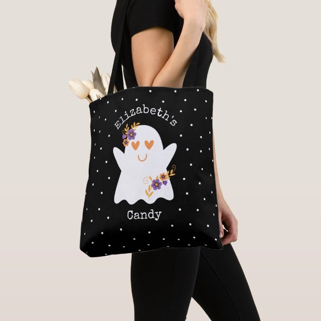 Bolsa Tote Ghost Trick do Halloween ou Treine Doces (Close Up)