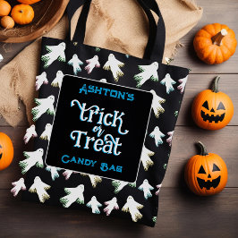 Bolsa Tote Ghosts Halloween Trick ou Tratar Bag Personalizada