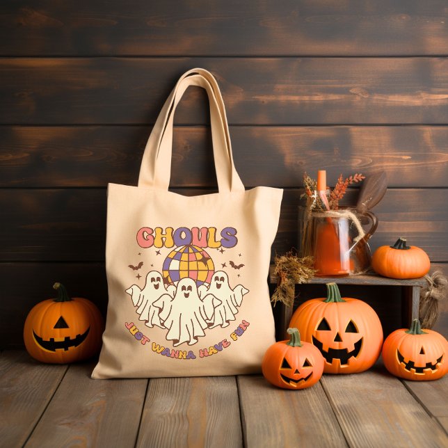 Bolsa Tote Ghouls só quer divertir-se no Halloween do Groovy (Criador carregado)