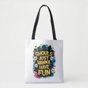 Bolsa Tote Ghouls Só Quer Se Divertir