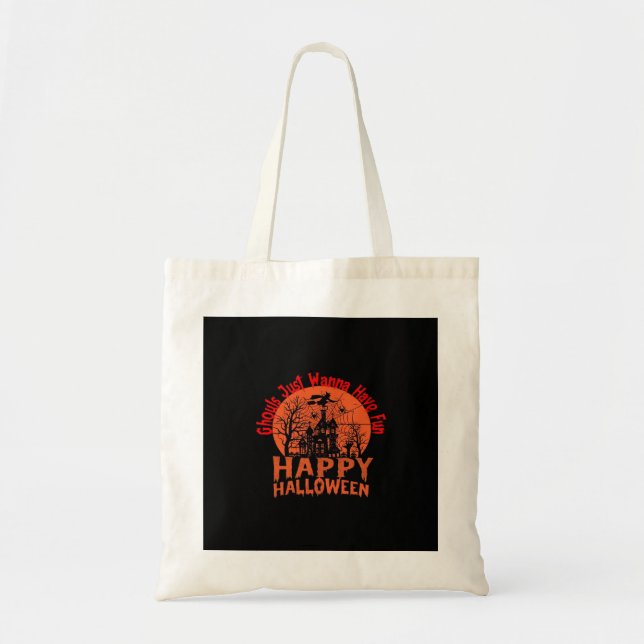 Bolsa Tote Ghouls Só Quer Se Divertir - Hallowee Ghoul-Tástic (Frente)
