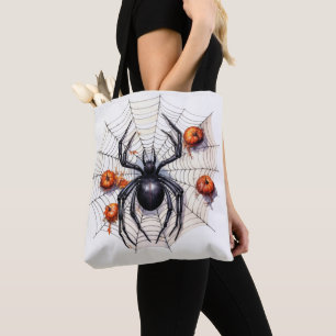 Bolsa Tote Giant Black Widow Spider Web