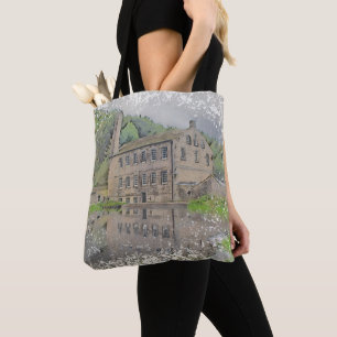Bolsa Tote Gibson Mill, pintura digital – Hardcastle Crags