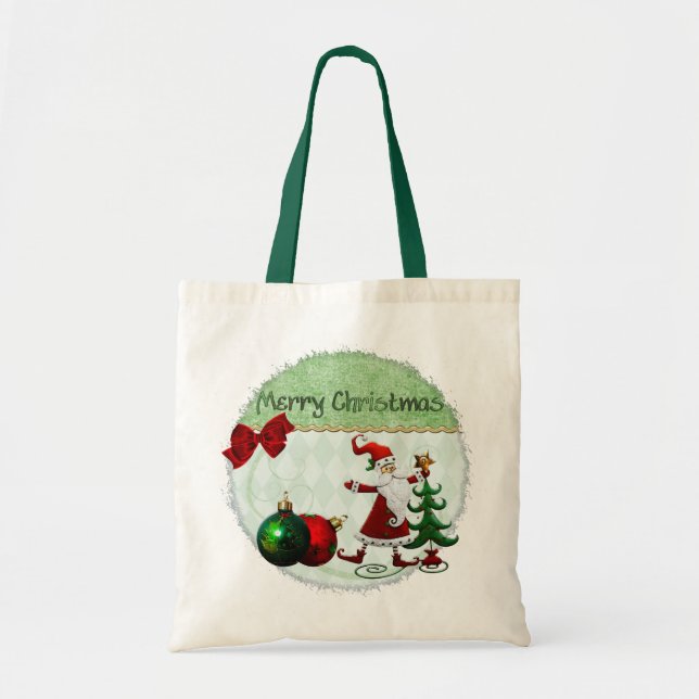 Bolsa Tote GIFT Clássico de Natal de Whimsey (Frente)