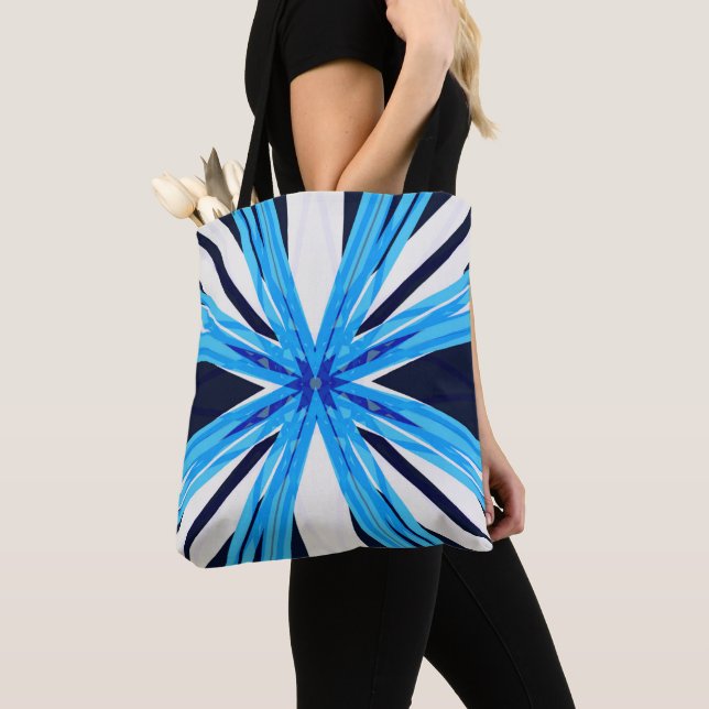 Bolsa Tote Gift de Frio de Neve da Estrela de Natal Branco Az (Close Up)